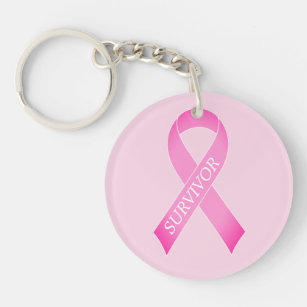 Rosa Band Brustkrebs Bewusstsein individuelle Name Schlüsselanhänger