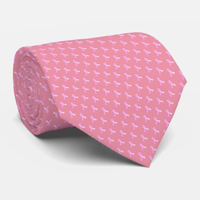 Rosa Band-Brustkrebs-Bewusstseins-Hals-Krawatte Krawatte (Gerollt)