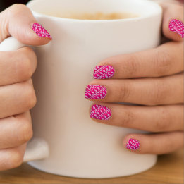 Rosa Band Brustkrebs Nackenkunst Minx Nagelkunst