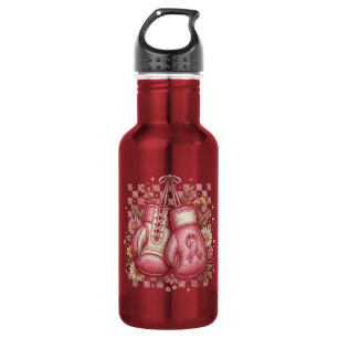 Rosa Band Brustkrebsbewusstsein Edelstahlflasche