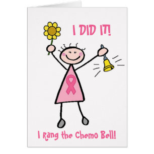 Rosa Band Chemo Bell Karte
