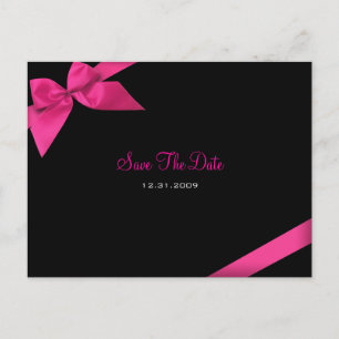 Rosa Band, das Save the Date Mitteilung Wedding Ankündigungspostkarte