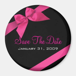 Rosa Band, das Save the Date um Wedding ist Magnet
