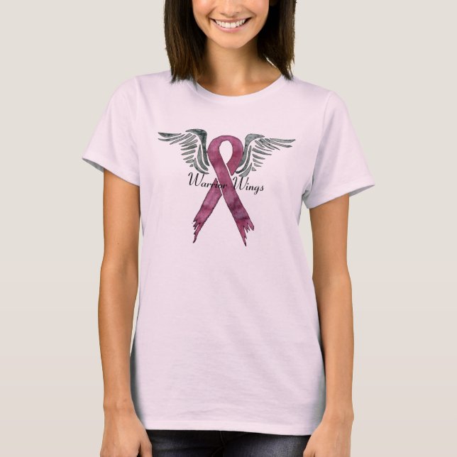 rosa Band Kriegers-Flügel T-Shirt (Vorderseite)