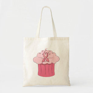 Rosa Band-Kuchen-Brustkrebs Tragetasche