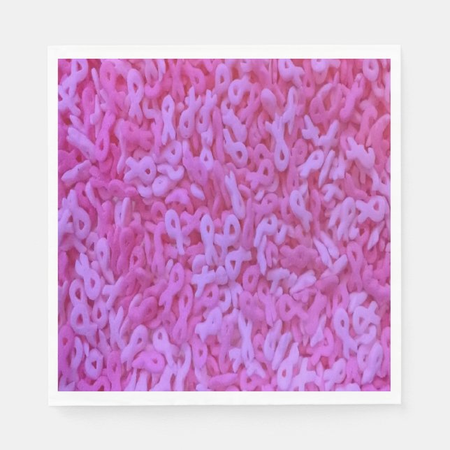 Rosa Band Sprinkle Serviette (Vorderseite)