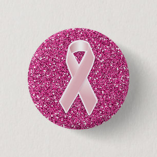 Rosa Band und Imitate Glitzer Button