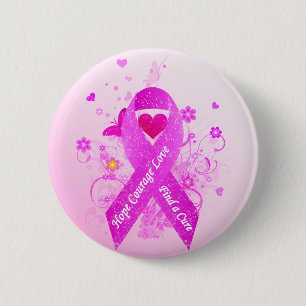 Rosa Band Vintag Button