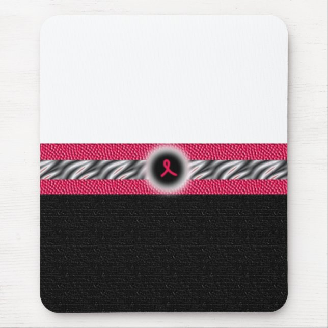 Rosa Band Zebra mousepad (Vorne)