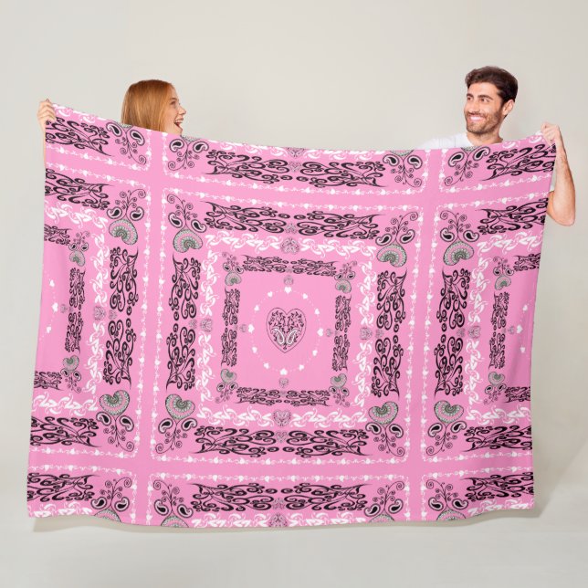 Rosa Bandana  Fleecedecke (Beispiel)