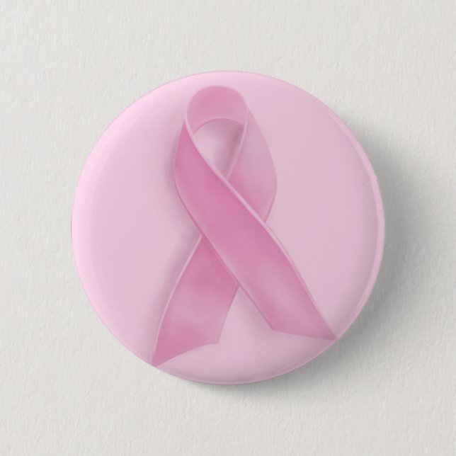 Rosa Bandknopf-Abzeichen für Brustkrebs awarene Button (Vorderseite)