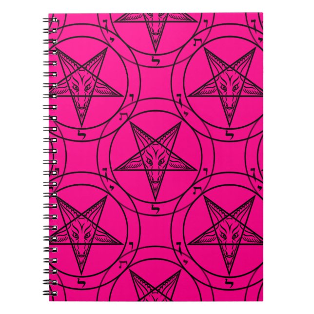 rosa Baphomet Notizblock (Vorderseite)