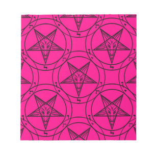 rosa Baphomet Notizblock