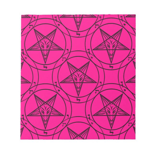 rosa Baphomet Notizblock (Vorderseite)