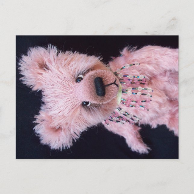 Rosa Bär Postkarte (Vorderseite)