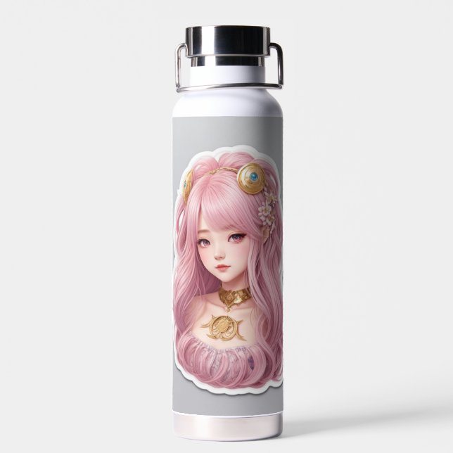 Rosa Barbe Trinkflasche (Rückseite)