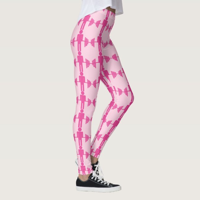 Rosa Barbellweightlifting-Turnhallen-Leggings Leggings (Rechts)