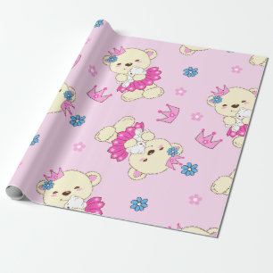 Rosa Bärn-Prinzessin Geschenkpapier