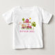 Rosa Barnyard Farmtiere Geburtshaus Baby T-shirt (Vorderseite)