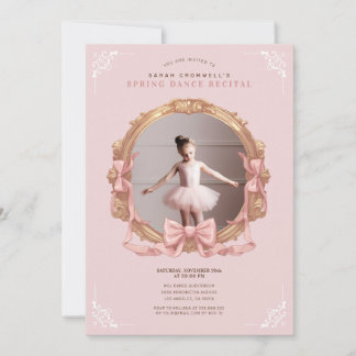 Rosa Barock Rahmen Kinder Ballett Tanz Erwägung Einladung