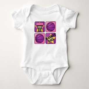 Rosa Basketball Baby Strampler