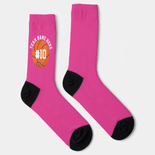 Rosa Basketball-Socken Team Spieler Sport Geburtst Socken