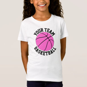 Rosa Basketball-Team-Name, Spieler und T-Shirt