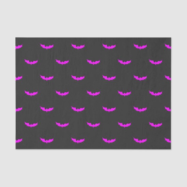 Rosa Bat Dark Gray Seidenpapier (Vorderseite)