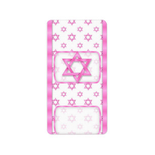 Rosa Bat Mitzvah Hersheys Miniatur Bonbonverpackun Adressaufkleber