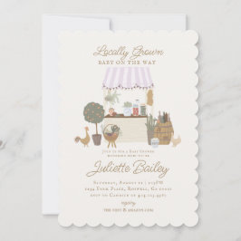 Rosa Bauern Markt Farm Baby Dusche Einladung