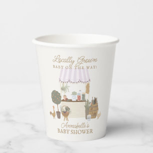 Rosa Bauern Markt Frische Babydusche Pappbecher