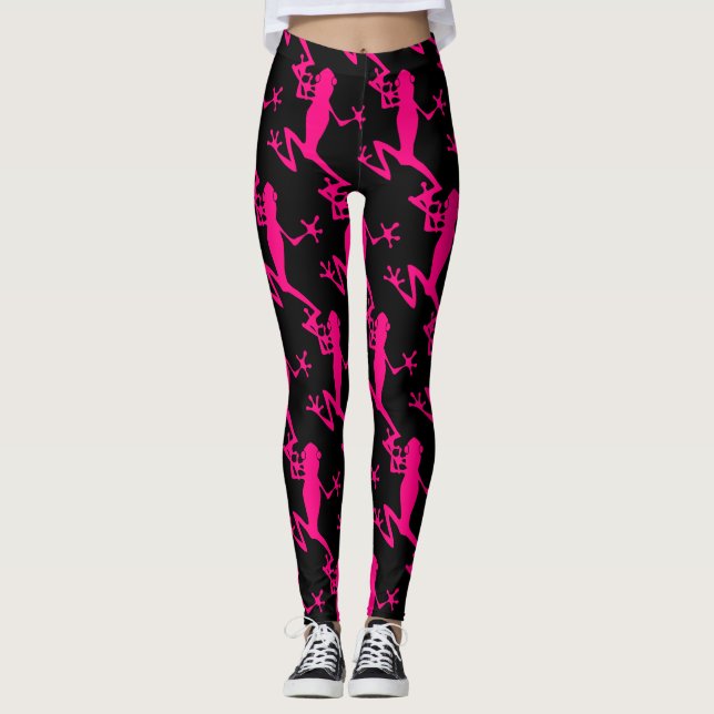 Rosa Baum Frosch Thunder_Cove Leggings (Vorderseite)