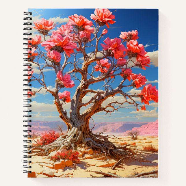 Rosa Baum Notizbuch (Vorderseite)