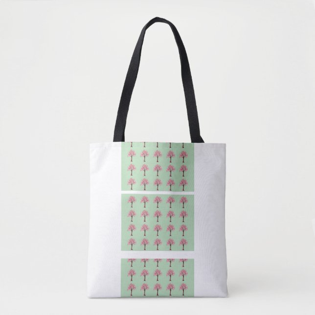 Rosa Bäume Muster-Tasche Tasche (Vorderseite)