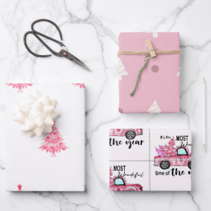 Rosa Baumgeschenkpapier Geschenkpapier Set