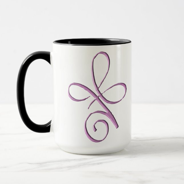 Rosa bedingungslose Liebe Tasse (Links)