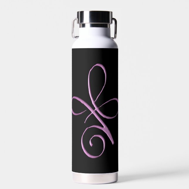 Rosa bedingungslose Liebe Trinkflasche (Vorne)
