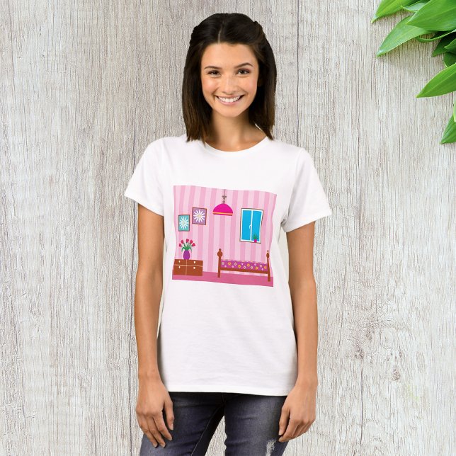 Rosa Bedroom Womens T - Shirt (Von Creator hochgeladen)