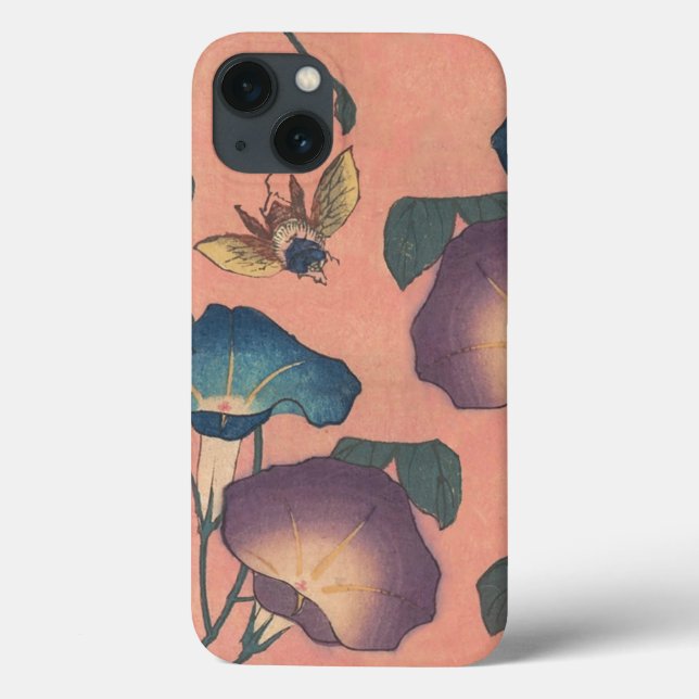 Rosa Bee Blume Classic Hokusai Art Case-Mate iPhone Hülle (Rückseite)