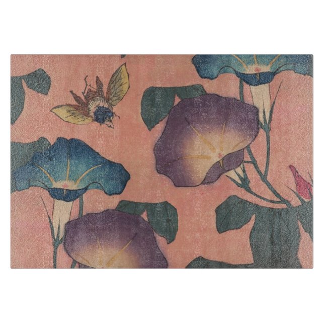 Rosa Bee Blume Classic Hokusai Art Schneidebrett (Vorderseite)