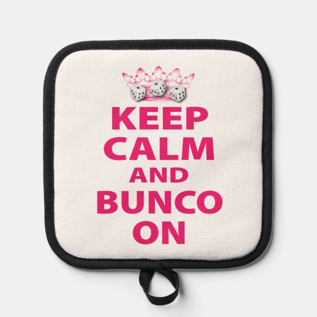 Rosa Behalten Calm Bunco Topflappen (Vorderseite)