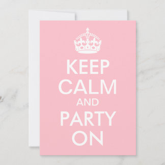 Rosa Behalten Ruhe und Party am Geburtstag Einladung