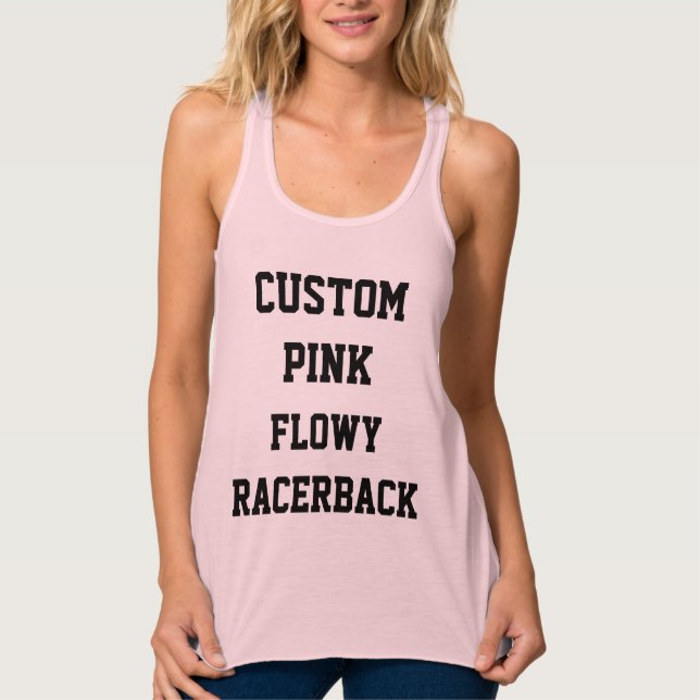 ROSA BEHÄLTER das RACERBACK der kundenspezifischen Tank Top (Vorderseite)