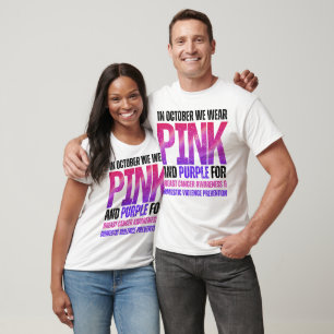 Rosa bei Brustkrebs lila häusliche Gewalt T-Shirt
