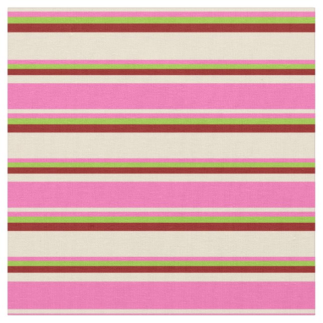 Rosa, Beige, heiß, grün und dunkel Stoff (Nahaufnahme)