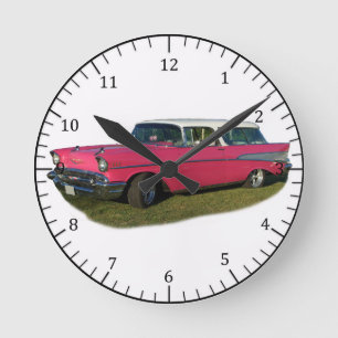 Rosa Bel-Uhr Runde Wanduhr