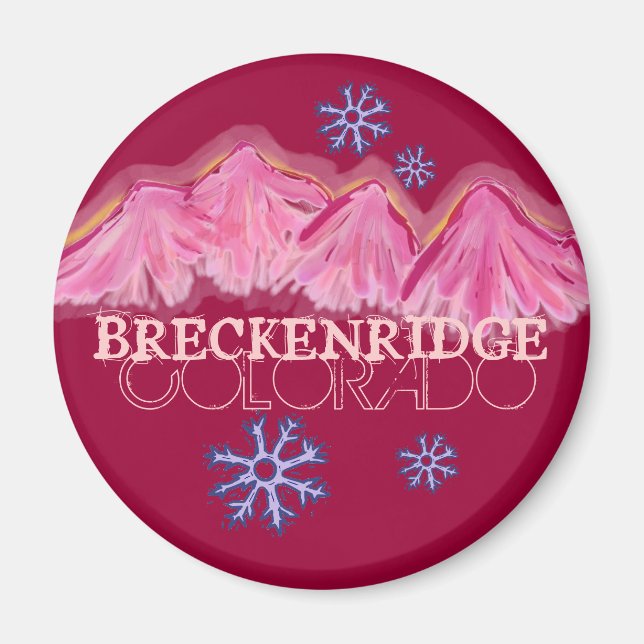 Rosa Berge Breckenridge Colorado Magnet (Vorne)
