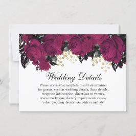 Rosa Berry Gold Marsala Blume Hochzeiten Details Einladung