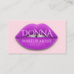 Rosa Berry Lips QR Code Logo Makeup Lipstick Visitenkarte