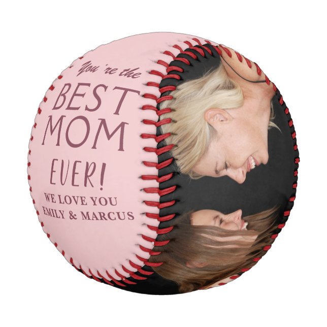 Rosa Best Mama Mother Day 2 Foto Baseball (Schrägansicht)
